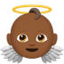 👼🏾 baby angel: medium-dark skin tone display on Apple